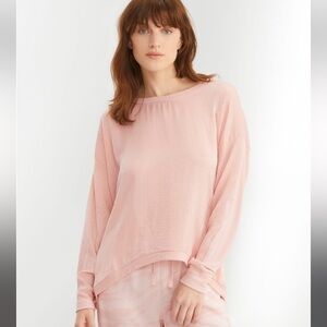 NWT Bare Necessities Rise and Shine Satin and Jersey Pullover Sepia Rose